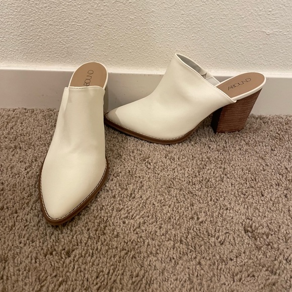 White "Leather" Mules - Picture 4 of 4